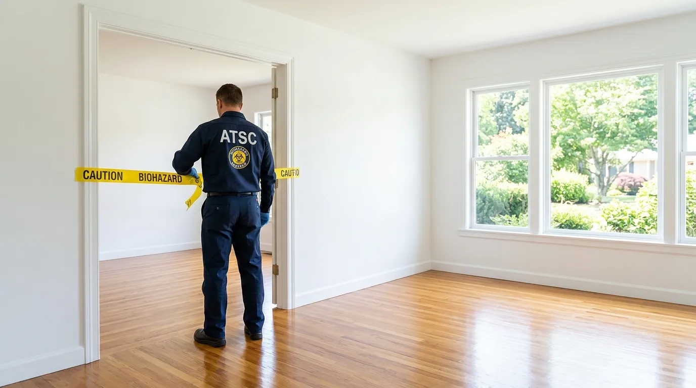 Certified biohazard cleanup crew performing Trauma Scene Cleanup in Palos Hills